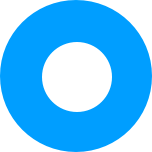 Decorative medium blue circle