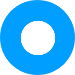 Decorative medium blue circle